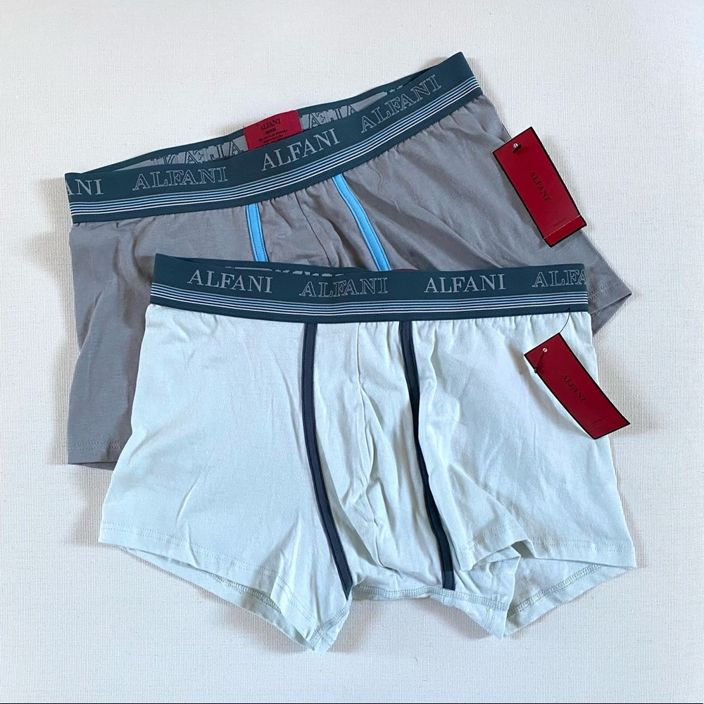 TWO PAIRS ALFANI MEN’S BRIEFS (TRUNKS) SIZE M, NEW W/ TAGS